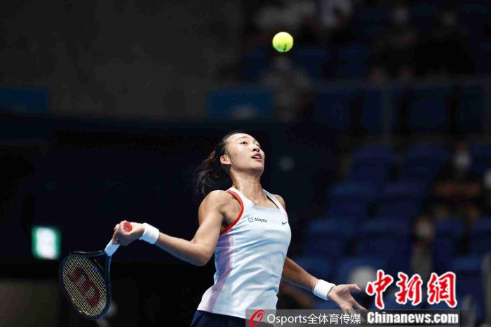 郑钦文在东京站比赛中。图片来源：Osports全体育图片社