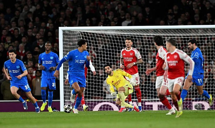 阿森纳欧冠淘汰赛力克强敌晋级下一轮展现统治